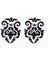 DUVAR ÇIKARTMA STICKER DEKORATİF DUVAR KAĞIDI,SÜS İKİ ADET SİYAH ÇİÇEKLİ PVC 48X33X0,5CM 3