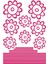 DUVAR ÇIKARTMA STICKER DEKORATİF DUVAR KAĞIDI,SÜS İKİ ADET PEMBE PAPATYALI PVC 48X33X0,5CM 6