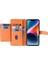 Iphone 14 Için Plus Fermuar Cep Anti-Güz Pu Deri Deri Kılıf Kart Yuvaları Bilek Kayışı ve Omuz Kayışı-Orange ile Flip Telefon Kapağı (Yurt Dışından) 2