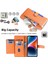 Iphone 14 Için Plus Fermuar Cep Anti-Güz Pu Deri Deri Kılıf Kart Yuvaları Bilek Kayışı ve Omuz Kayışı-Orange ile Flip Telefon Kapağı (Yurt Dışından) 5