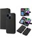 Iphone 14 Için Sıkıştırılabilir Tpu Geri Kılıf Çapraz Doku Cüzdan Stand Pu Deri Deri Şok Geçirmez Kapak Black (Yurt Dışından) 1