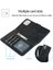 Iphone 14 Için Manyetik Absorpsiyon Iç Tpu Kasası+Pu Deri Kapak Cüzdan Mat Retro Telefon Kasa-Karanlık Mavi (Yurt Dışından) 3
