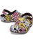 Classic Retro Floral Clog - Dark Cherry/multi Navy 208954-6WF 1