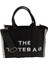 Kadın Keten The Tote Bag El Ve Omuz Çantası - Siyah 4