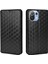 Manyetik Otomatik Kapanış Folio Flip Tam Koruma 3D Rhombus Xiaomi Için Stand Cüzdanı ile Pu Deri Telefon Kılıfı 11 Lite 5g Ne/mı 11 Lite 4g/5g-Black (Yurt Dışından) 1
