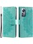 Xiaomi 12 5G/12X 5G/12S 5g Baskılı Mandala Çiçek Flip Telefon Kapağı Pu Deri Cüzdan Stand Şok Yeşil Koruyucu Kılıf Strap-Green (Yurt Dışından) 1