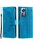 Xiaomi 12 5G/12X 5G/12S 5g Baskılı Mandala Çiçek Flip Telefon Kapağı Pu Deri Cüzdan Stand Şok Geçirmez Koruyucu Kılıf Kayış-Mavi (Yurt Dışından) 1