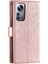 Xiaomi 12 5G/12X 5G/12S 5g Baskılı Mandala Çiçek Flip Telefon Kapağı Pu Deri Cüzdan Stand Şok Geçirmez Koruyucu Kılıf Strap-Rose Altın (Yurt Dışından) 3