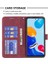 Xiaomi Redmi Için BF05 Not 11 4g (Qualcomm) Cüzdan Telefon Kılıfı Geometrik Baskı Stand Pu Deri Kapak-Kırmızı (Yurt Dışından) 5