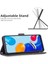 Xiaomi Redmi Için BF05 Not 11 4g (Qualcomm) Cüzdan Telefon Kılıfı Geometrik Baskı Stand Pu Deri Kapak Black (Yurt Dışından) 4