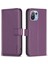 Xiaomi 11 Lite 5g Ne/mı 11 Lite 5g/4g Cep Telefonu Stand Pu Deri Kılıf Cüzdan Telefon Kapak-Dark Mor (Yurt Dışından) 1