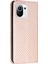 Flip Tasarım Manyetik Otomatik Absorbed Karbon Fiber Doku Stand Cüzdanı Pu Deri Kılıf Kapağı, Xiaomi Mi 11 Lite 4g/5g/11 Lite 5g Ne-Rose Gold Için (Yurt Dışından) 5
