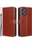 Xiaomi Redmi Için 12 4g/12 5g/not 12R 5g/poco M6 Pro 5g Telefon Kılıf Çılgın At Dokusu Pu Deri Folio Flip Stand Cüzdan Kapak Kahverengi (Yurt Dışından) 1