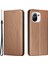 Flip Tasarım Manyetik Otomatik Absorlanmış Karbon Fiber Doku Stand Stand Pu Deri Kılıf Kapağı, Xiaomi Mi 11 Lite 4g/5g/11 Lite 5g Ne-Brown (Yurt Dışından) 1