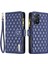 Xiaomi Redmi Için Note 12 Pro 4g/11 Pro 4g (Mediatek)/note 11 Pro 5g (Qualcomm) Zipper Cep Tasarımı Baskılı Rhombus Desen Mat Pu Deri Deri Anti Çizelge Kılıfı Stand Cüzdan Mavisi (Yurt Dışından) 1