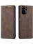 Basit Tasarım Otomatik Varma Deri Cüzdan Stand Stand Kılıfı Xiaomi Redmi Not 10 4g/not 10S/POCO M5S 4g-Coffee (Yurt Dışından) 1