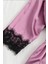 Kadın Pembe Saten-Dantel 4 Lü Pijama Seti 1062 4