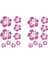 DUVAR ÇIKARTMA STICKER DEKORATİF DUVAR KAĞIDI,SÜS İKİ ADET PEMBE ÇİÇEKLİ PVC 48X33X0,5CM 2