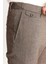 ALTINYILDIZ CLASSICS Erkek Kahverengi Slim Fit Dar Kesim Yan Cepli Tweet Desenli Beli Lastikli Klasik Kumaş Pantolon 3