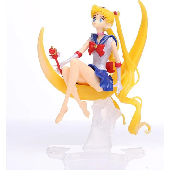 Sourcingasia 12.5 cm Karikatür Sailor Moon Aksiyon Figürleri Ay Gücü Pvc Modeli Anime Koleksiyonu Kiti Hediye Oyuncak 1 Adet Aksiyon Figürü Kek Dekorasyon Modeli Hediye Oyuncaklar: (Yurt Dışından)