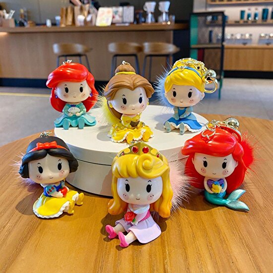 Sourcingasia Disney Prenses Kar Beyaz Cinderella Ariel Belle Metal Çanta Anahtarlığı Anahtarlık Kolye Aksesuarı Çocuk Oyuncak Doğum Günü Hediyeleri (Yurt Dışından)