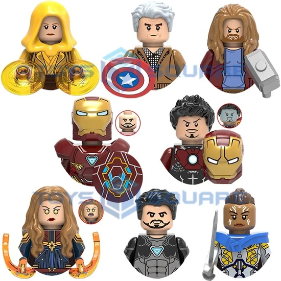 Sourcingasia Kaptan Marvel Demir Adam Tony Stark Antik Bir Valkyrie Thor Kaptan Amerika Modeli Yapı Taşları Moc Tuğla Seti Hediyeler Oyuncaklar (Yurt Dışından)