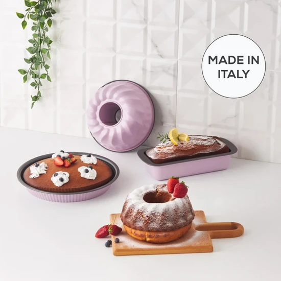Karaca Multichef Valente 3 Parça Karbon Çelik Kek Kalıbı Seti Pink