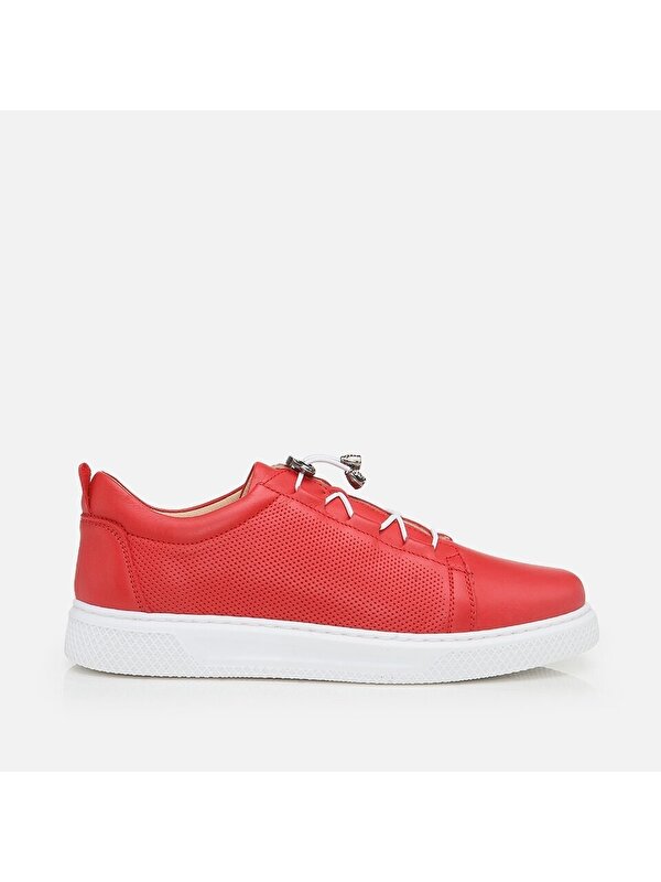 Hotiç 01AYH274230A750 Deri Kırmızı Kadın Spor Ayakkabı