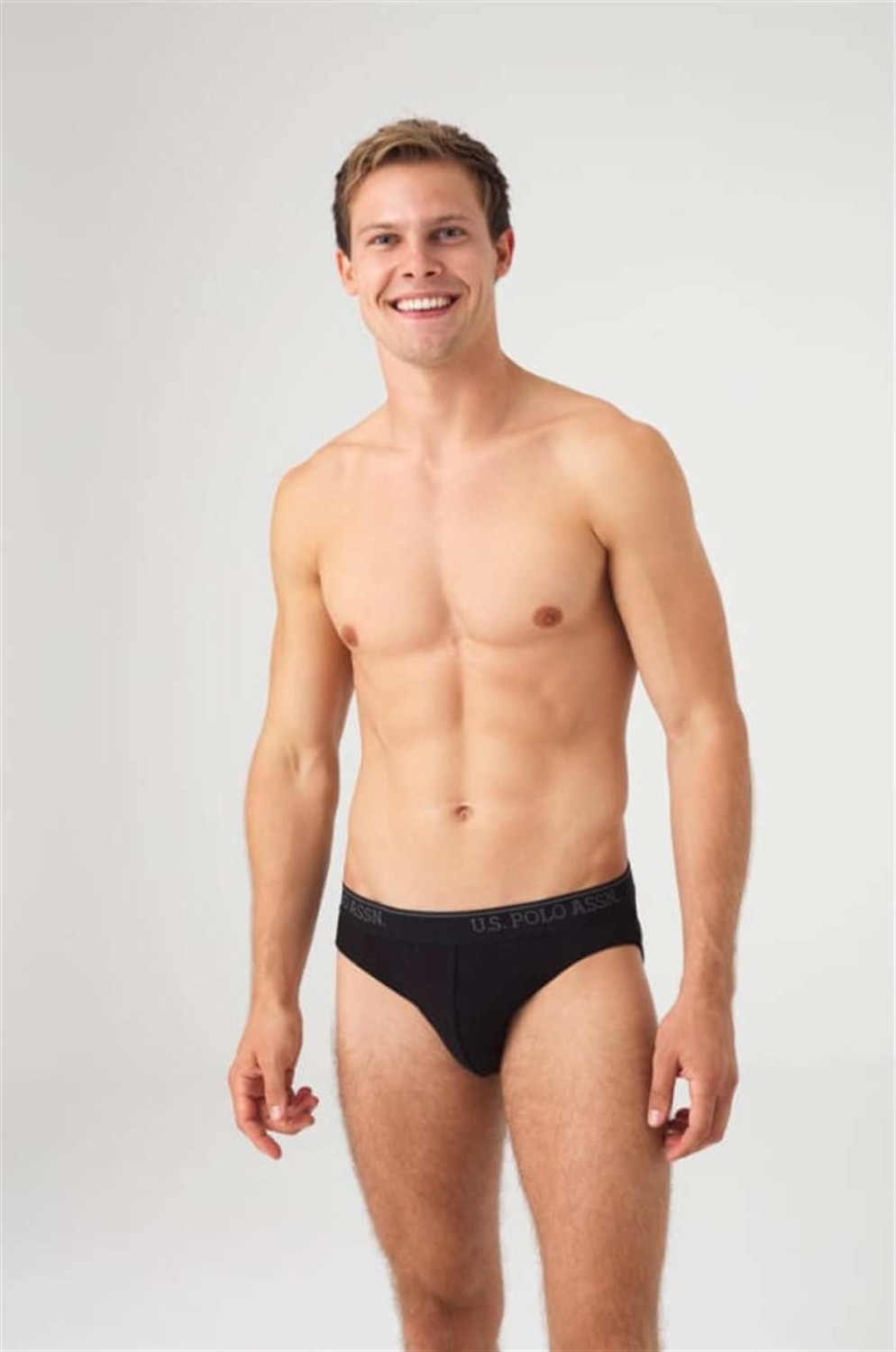 U.S. Polo Assn. Erkek Siyah - Antrasit Melanj - Lacivert 3'lü Slip görsel 4
