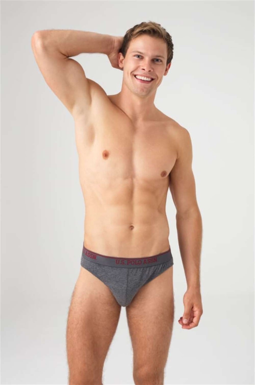 U.S. Polo Assn. Erkek Siyah - Antrasit Melanj - Lacivert 3'lü Slip görsel 5