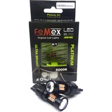 Femex Platinum T20-7443-15W- Dipsiz Çift Duy LED Ampul Kırmızı Mercekli