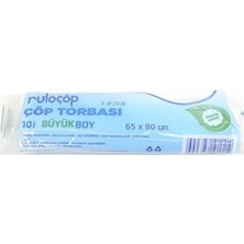 Ruloçöp Büyük Boy Çöp Torbası 65X80 Mavi 50 Rulo