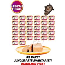 Jungle Yavru Kedi Püre/pate Sütlü Tavuklu 100G x 32 Adet