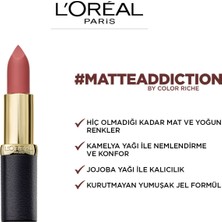 L'Oréal Paris Color Riche Matte Addiction Ruj 349 Paris Cherry - Bordo