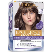 L’Oréal Paris Excellence Cool Creme Saç Boyası – 6.11 Ekstra Küllü Koyu Kumral