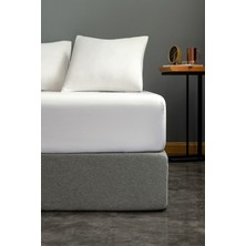 Ely Parker Tek Kişilik Lastikli Çarşaf Beyaz %100 Pamuklu Penye