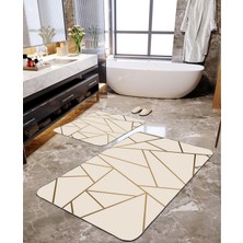 Talia Home Geometrik Desenli 2'li Banyo Paspas Seti TLAHMP-013