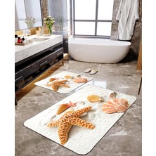 Talia Home Kumsal Desenli 2'li Banyo Paspas Seti TLAHMP-028