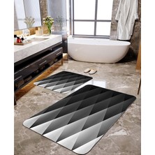 Talia Home Zigzag Desenli 2'li Banyo Paspas Seti TLAHMP-051