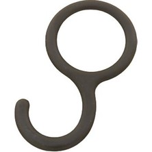 Azm Hırdavat Yuvarlak Boru Flanş Askı Kancası Mat Siyah 10 Adet