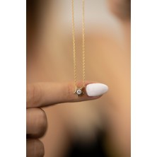 Ninova Silver Yıldız Model Altın Kaplama Gümüş İtalyan Kolye