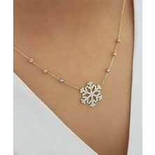 Papatya Silver 925 Ayar Dorica Toplu Zirkon Taşlı Kartanesi Gümüş Kolye