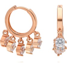 Papatya Silver 925 Ayar Taşlı Shakira Kadın Gümüş Küpe