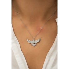 Papatya Silver 925 Ayar Anka Kuşu Gümüş Kolye