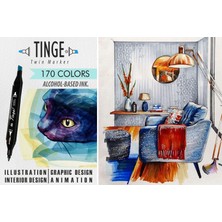 Tinge Çift Uçlu Marker Kalem Cool Grey CG3