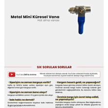 Mil Su Su Arıtma Cihazı Için Metal Mini Küresel Vana