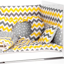 Sluupy Sarı Zigzag Yıldız Figürlü Bebek Uyku SETI 70X130(12'LI)