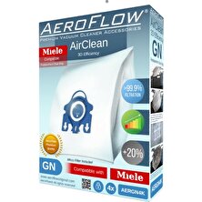 Aeroflow Miele Gn Tipi Uyumlu Toz Torbası Hyclean 3D (Dörtlü Paket)