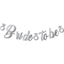 Festivall Bride To Be Kaligrafi Banner Gümüş
