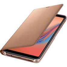 Samsung GALAXY-A7-2018 Cüzdan Kılıf - Altın EF-WA750PFEGWW